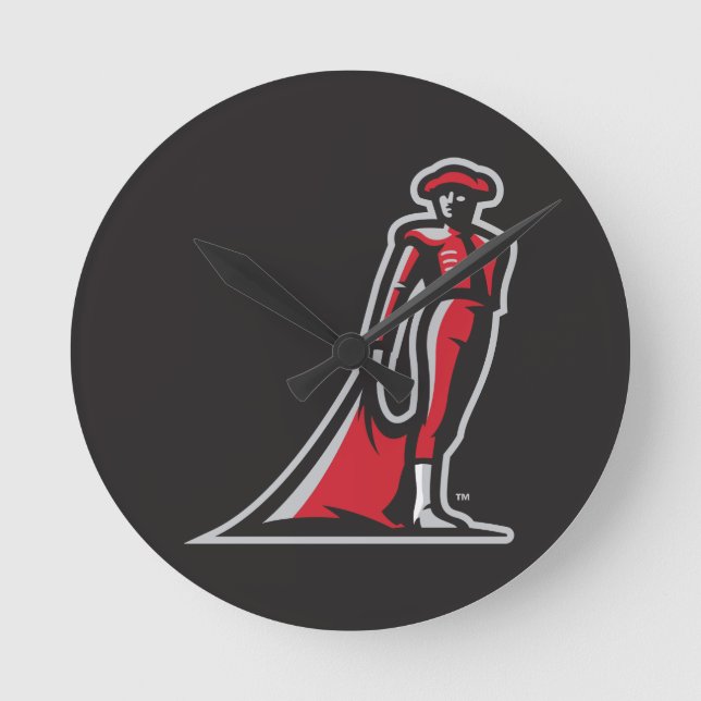 CSUN Matador - Black Round Clock (Front)