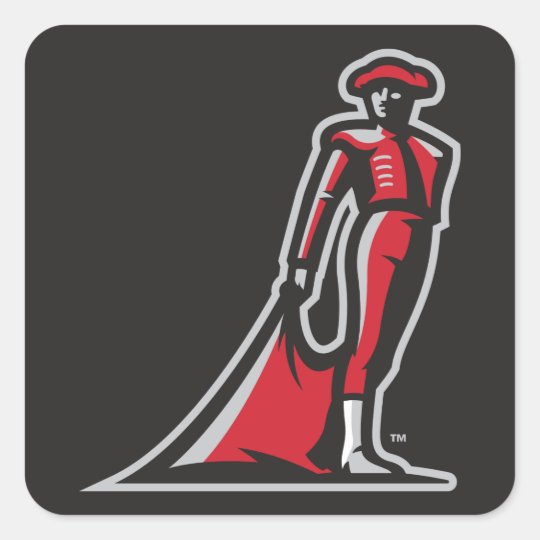 CSUN Matador - Black Square Sticker | Zazzle.com