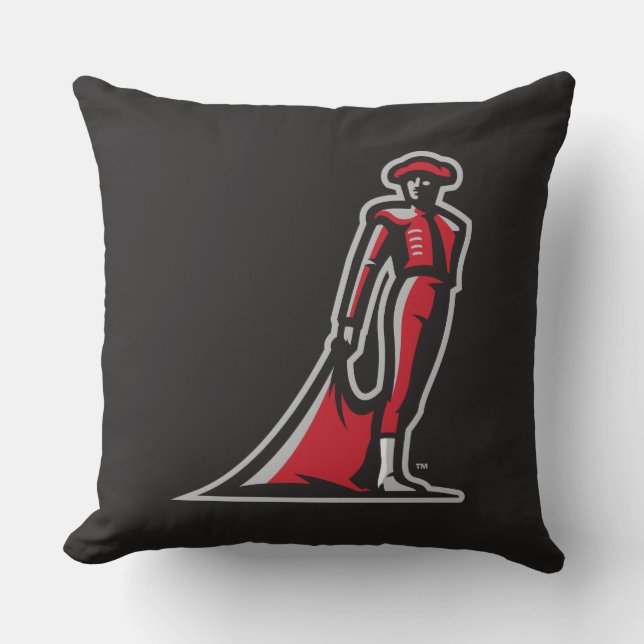 CSUN Matador - Black Throw Pillow (Front)