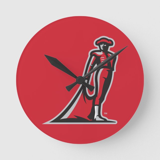 CSUN Matador - Red Round Clock (Front)