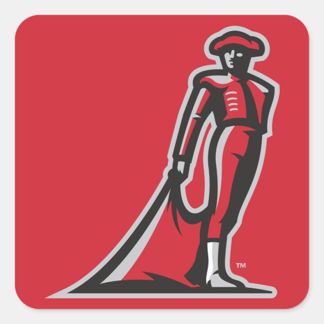 CSUN Matador - Red Square Sticker (Front)