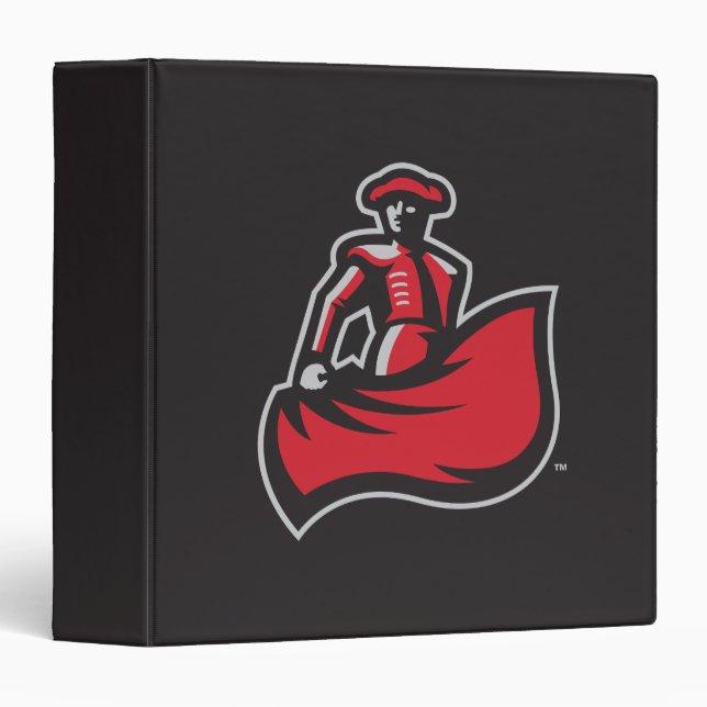 CSUN Matador with Cape - Black 3 Ring Binder (Front/Spine)