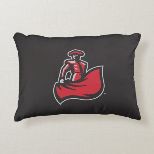 CSUN Matador with Cape _ Black Accent Pillow