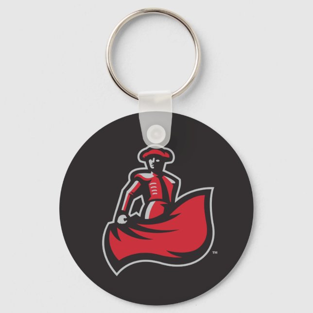 CSUN Matador with Cape - Black Keychain (Front)