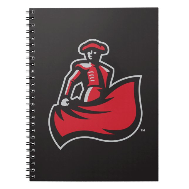 CSUN Matador with Cape - Black Notebook (Front)