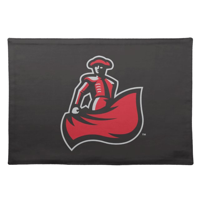 CSUN Matador with Cape - Black Placemat (Front)