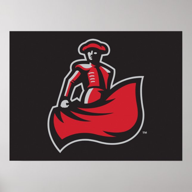 CSUN Matador with Cape - Black Poster (Front)