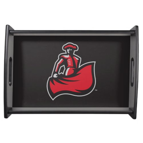 CSUN Matador with Cape _ Black Serving Tray