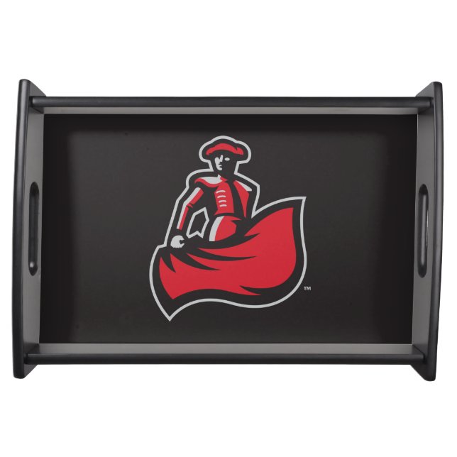 CSUN Matador with Cape - Black Serving Tray (Front)