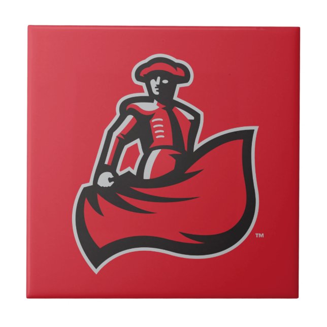 CSUN Matador with Cape - Red Ceramic Tile (Front)