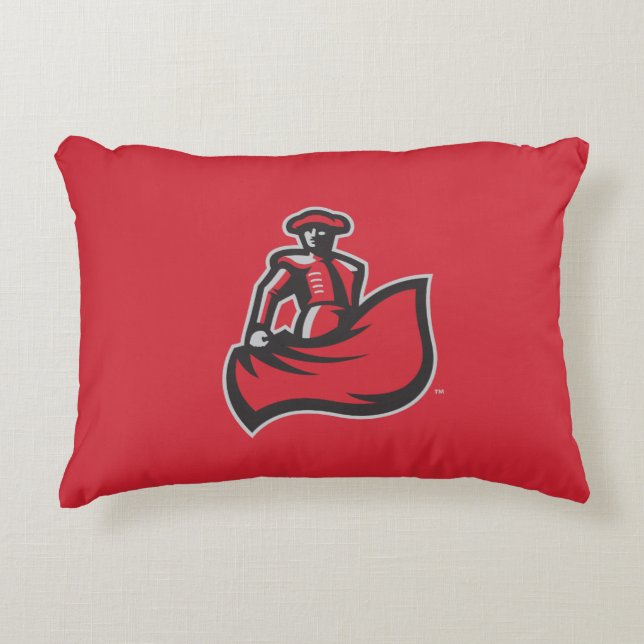 CSUN Matador with Cape - Red Decorative Pillow (Front)