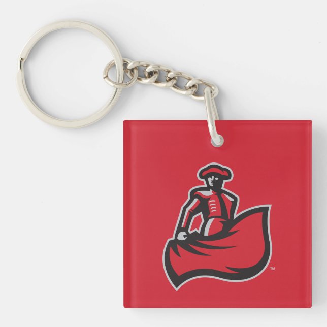 CSUN Matador with Cape - Red Keychain (Front)
