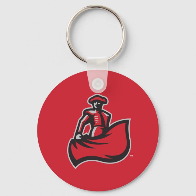 CSUN Matador with Cape - Red Keychain (Front)