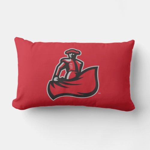 CSUN Matador with Cape _ Red Lumbar Pillow