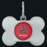 CSUN Matador with Cape - Red Pet ID Tag<br><div class="desc">Check out this official CSUN Matadors gear! These products are perfect for all CSU Northridge fans, students, faculty, family, and alumni. Customize your gear to show off your personalized Matador pride. Come to Zazzle to gear up for the football game and cheer on your team in style. Celebrate birthdays, holidays,...</div>