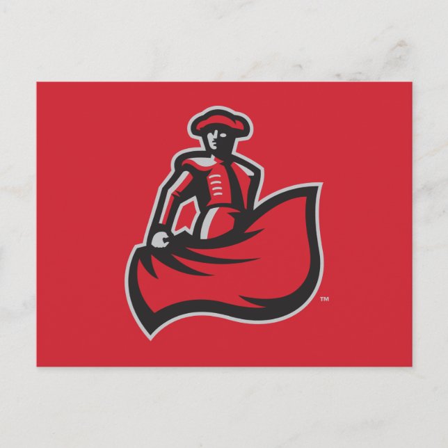 CSUN Matador with Cape - Red Postcard (Front)