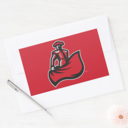 CSUN Matador with Cape - Red Rectangular Sticker | Zazzle