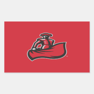 CSUN Matador with Cape - Red Rectangular Sticker