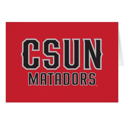 CSUN Matadors _ Black with Gray Outline