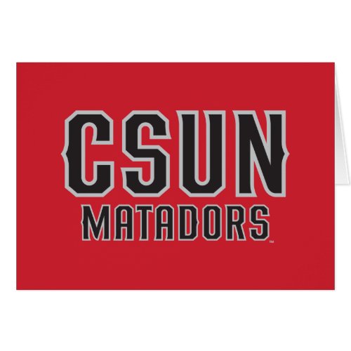 CSUN Matadors _ Black with Gray Outline
