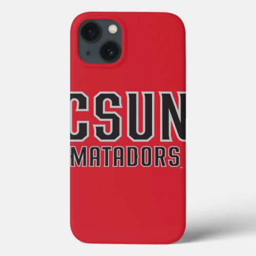 CSUN Matadors _ Black with Gray Outline iPhone 13 Case