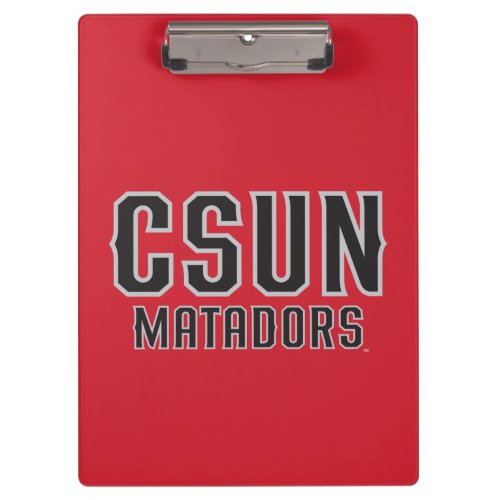 CSUN Matadors _ Black with Gray Outline Clipboard