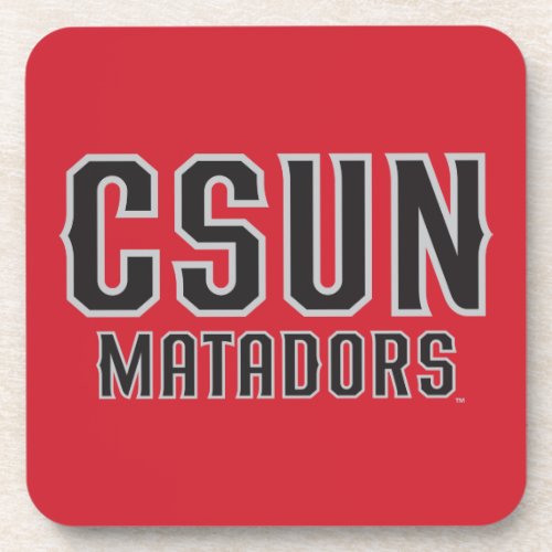 CSUN Matadors _ Black with Gray Outline Coaster