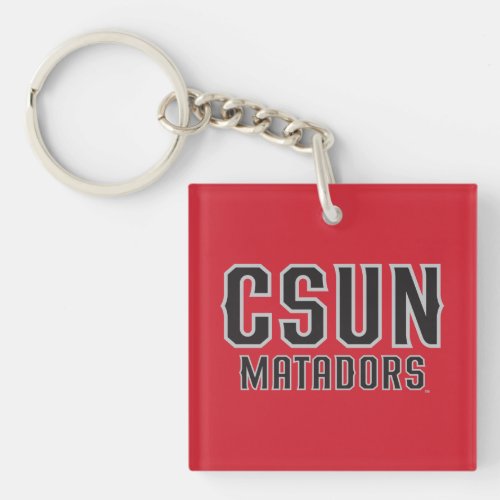 CSUN Matadors _ Black with Gray Outline Keychain