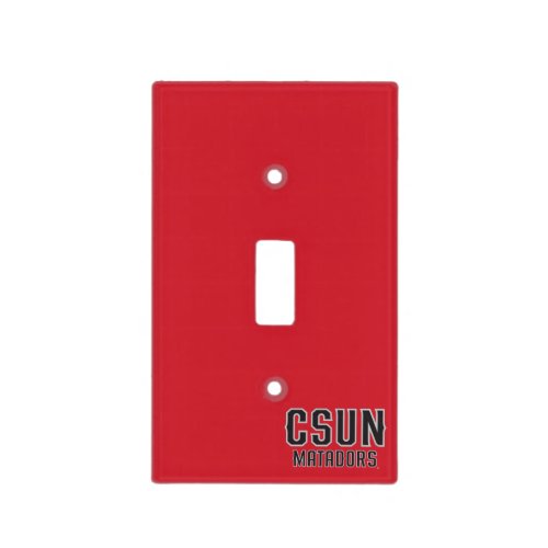 CSUN Matadors _ Black with Gray Outline Light Switch Cover