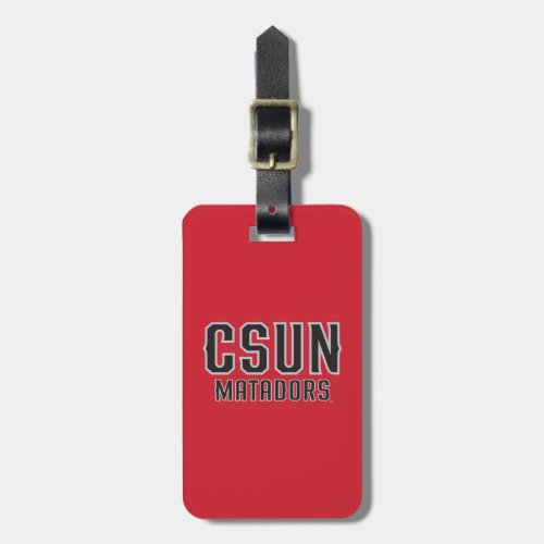 CSUN Matadors _ Black with Gray Outline Luggage Tag