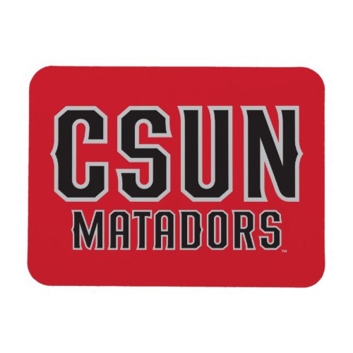 CSUN Matadors _ Black with Gray Outline Magnet