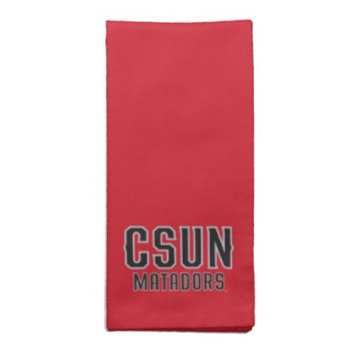 CSUN Matadors _ Black with Gray Outline Napkin