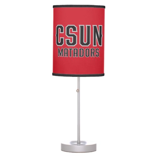 CSUN Matadors _ Black with Gray Outline Table Lamp