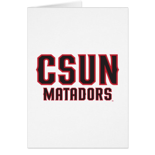 CSUN Matadors _ Black with Red Outline