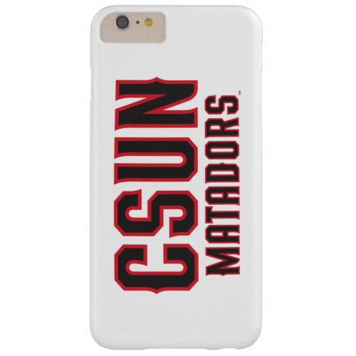 CSUN Matadors _ Black with Red Outline Barely There iPhone 6 Plus Case