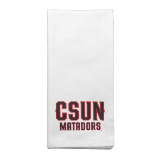 CSUN Matadors _ Black with Red Outline Cloth Napkin