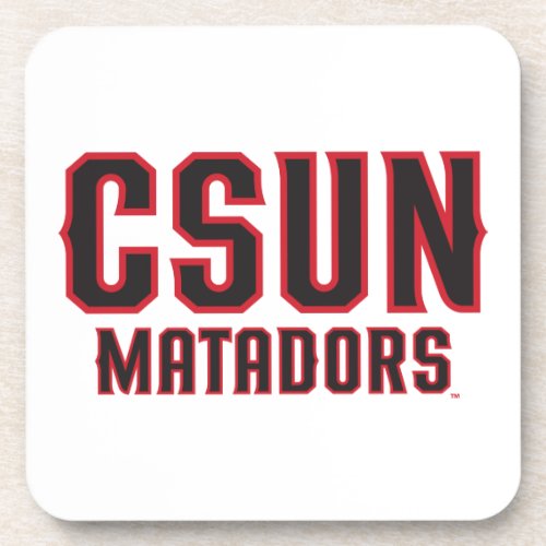 CSUN Matadors _ Black with Red Outline Coaster