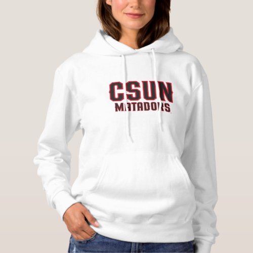 CSUN Matadors _ Black with Red Outline Hoodie