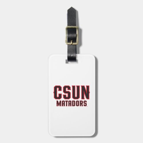 CSUN Matadors _ Black with Red Outline Luggage Tag