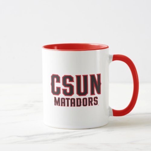 CSUN Matadors _ Black with Red Outline Mug