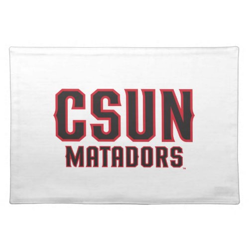 CSUN Matadors _ Black with Red Outline Placemat