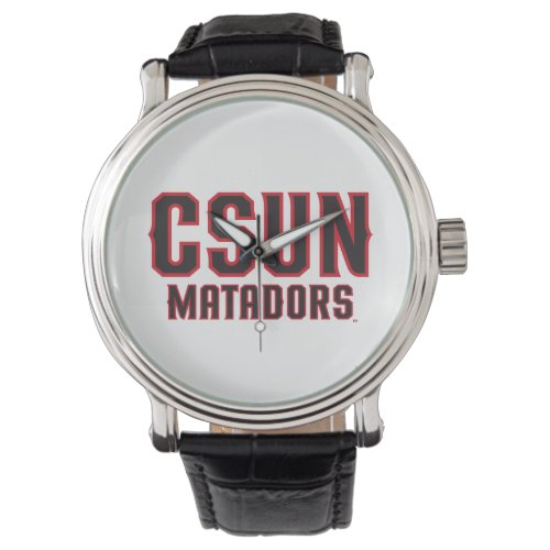 CSUN Matadors _ Black with Red Outline Watch