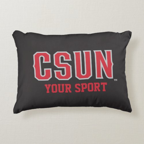 CSUN Red _ Customize Your Sport Decorative Pillow