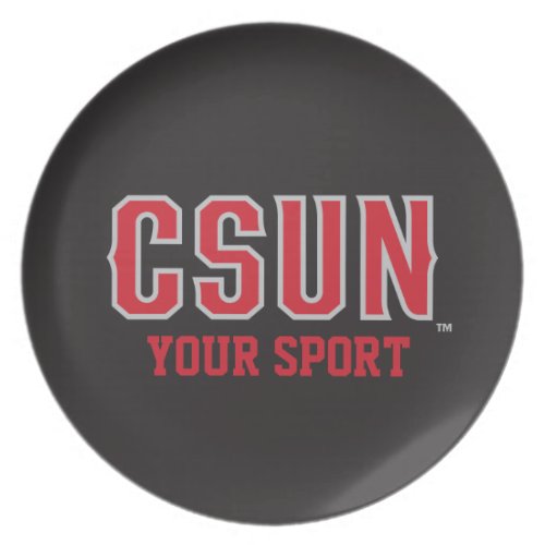 CSUN Red _ Customize Your Sport Dinner Plate