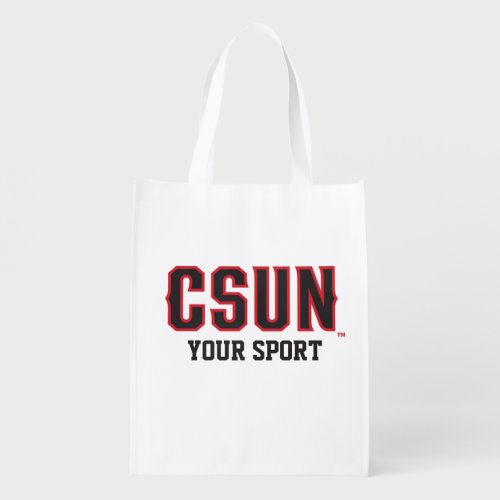 CSUN Red _ Customize Your Sport Reusable Grocery Bag