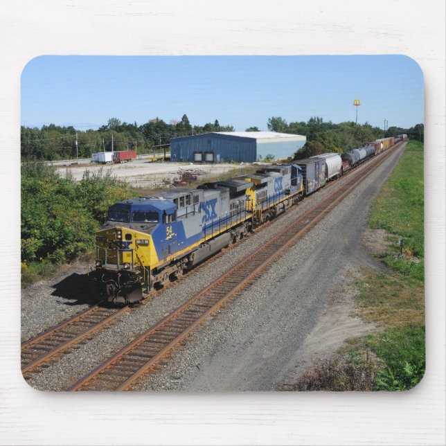 CSX 54 leads Westbound CSX Q351 Mouse Pad (Front)