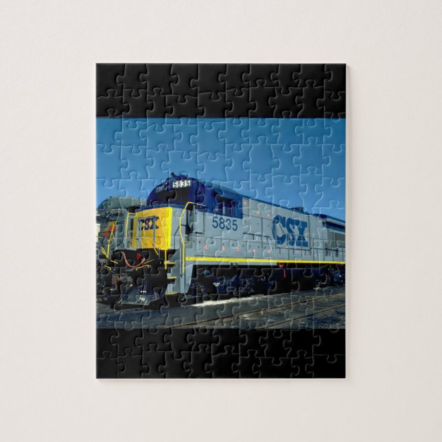 CSX GE B36-7 #5835, 1990_Trains Jigsaw Puzzle (Vertical)