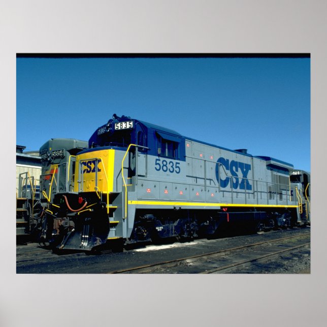 CSX GE B36-7 #5835, 1990_Trains Poster (Front)