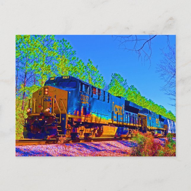 CSX in Gautier Mississippi Postcard (Front)
