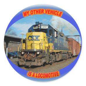 CSX Locomotive Classic Round Sticker